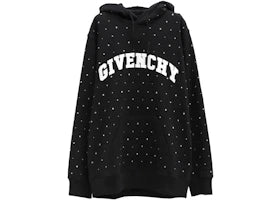 Givenchy Logo Strass Hoodie Black