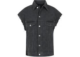 Givenchy Oversized 4G Denim Vest Charcoal