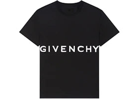 Givenchy Oversized Logo Embroidered T-shirt Black