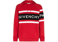 Givenchy Paris Embroidered Logo Hoodie Red