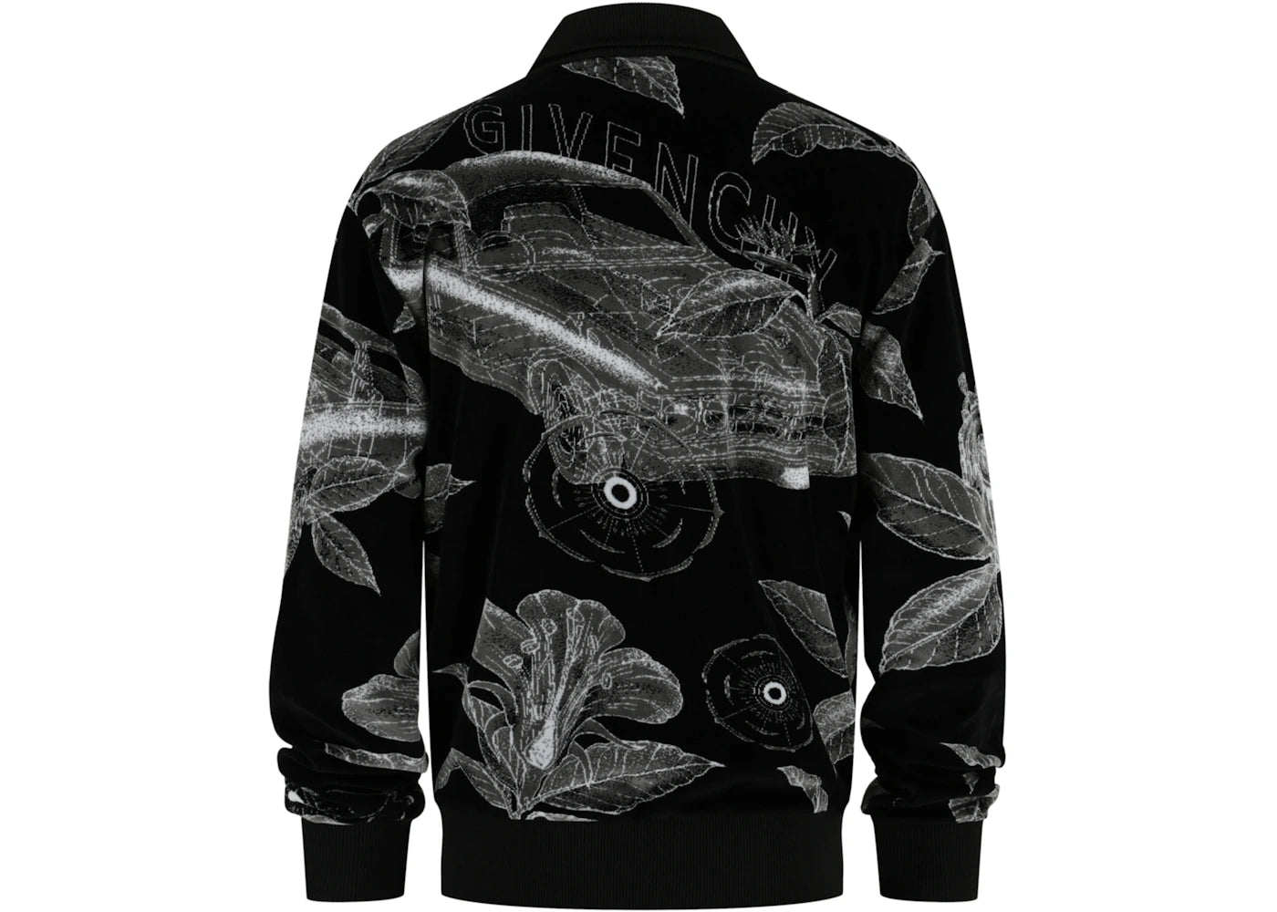Givenchy Printed Tracksuit Jacket Black White - vue secondaire B