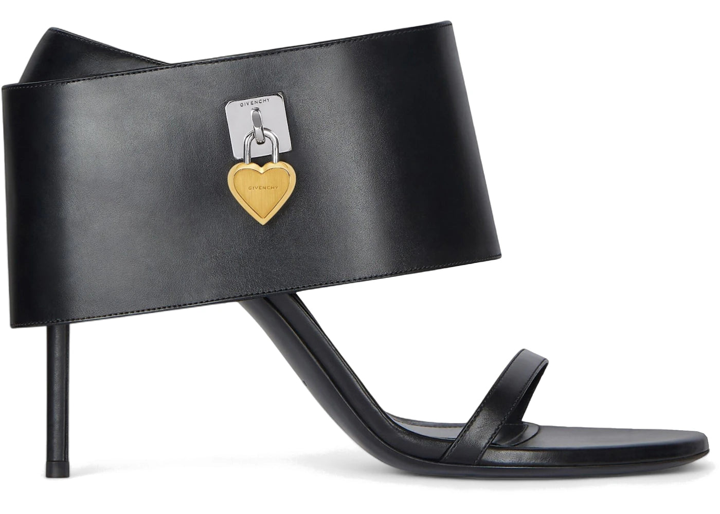 Givenchy Shark Lock Heart Sandals Black (Women's) - vue secondaire A