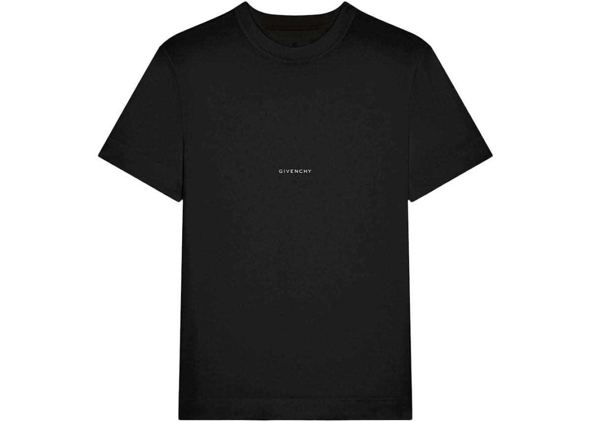 Givenchy Slim Fit Printed Jersey T-Shirt Black/White - vue secondaire A