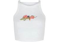 Givenchy Women's 4G and Rose Print Crop Top White