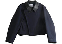 Givenchy Women's A-Line Cocoon Sleeve Jacket Dark Navy