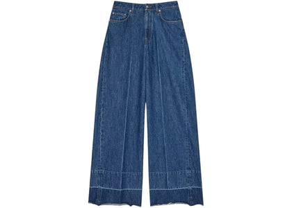 Givenchy Women's Alt Fit Raw Edge Wide Leg Denim Trousers Medium Blue - product view 2