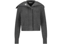 Givenchy Women's Big Collar Cardigan Slate Blend
