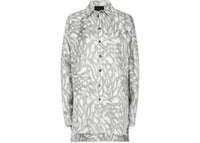 Givenchy Women's Long-Sleeve Button-Up Shirt Grey