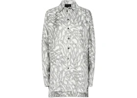 Givenchy Women's Long-Sleeve Button-Up Shirt Grey