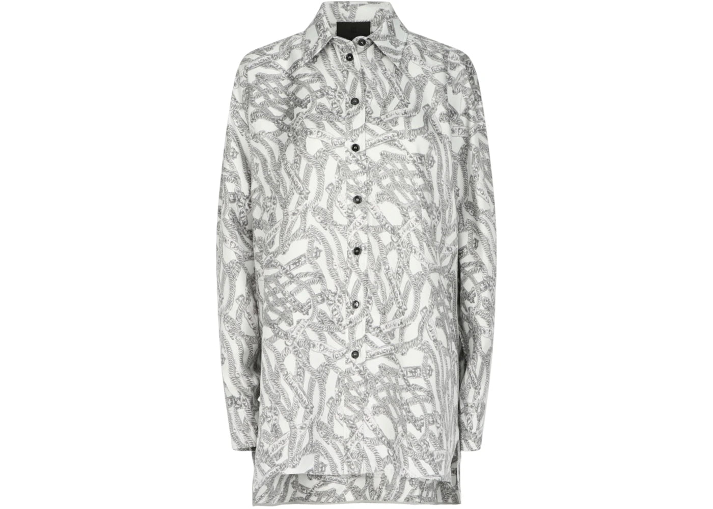 Givenchy Women's Long-Sleeve Button-Up Shirt Grey - vue secondaire A