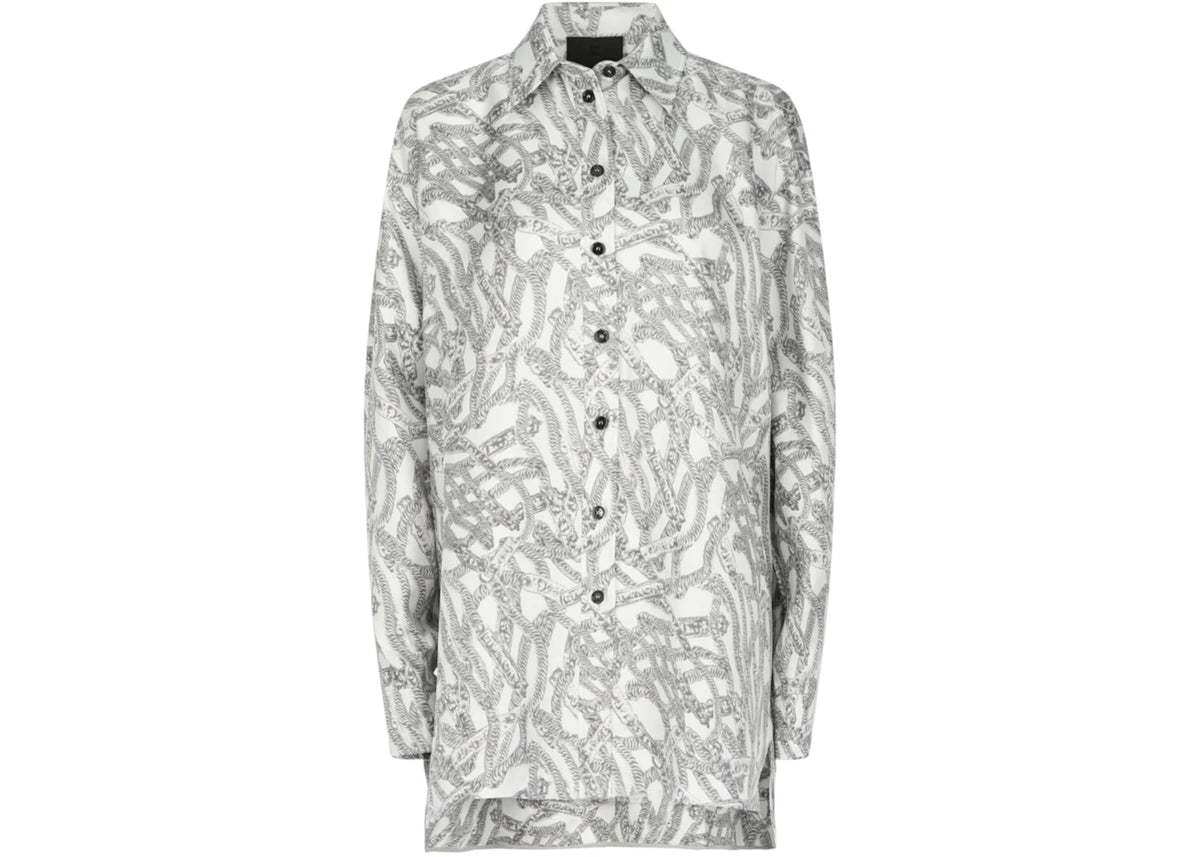 Givenchy Women's Long-Sleeve Button-Up Shirt Grey - vue 360