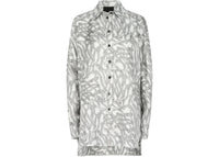 Givenchy Women's Long-Sleeve Button-Up Shirt Grey