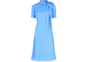 Givenchy Women's Monogram-Jacquard Silk Midi Dress Cornflower - vue 360
