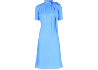 Givenchy Women's Monogram-Jacquard Silk Midi Dress Cornflower
