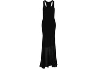 Givenchy Women's Ribbed Bustier Mesh Maxi Dress Black