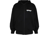 Givenchy World Tour Zip-Up Hoodie Black