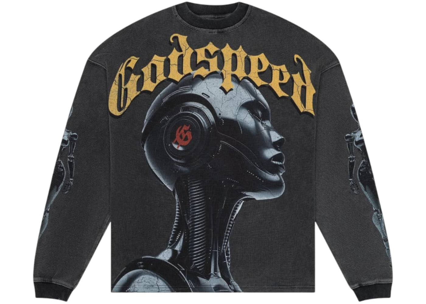 Godspeed Alexa L/S Tee Grey Wash - vue 360