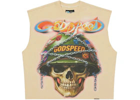 Godspeed Badges of Honor Sleeveless T-shirt Bone