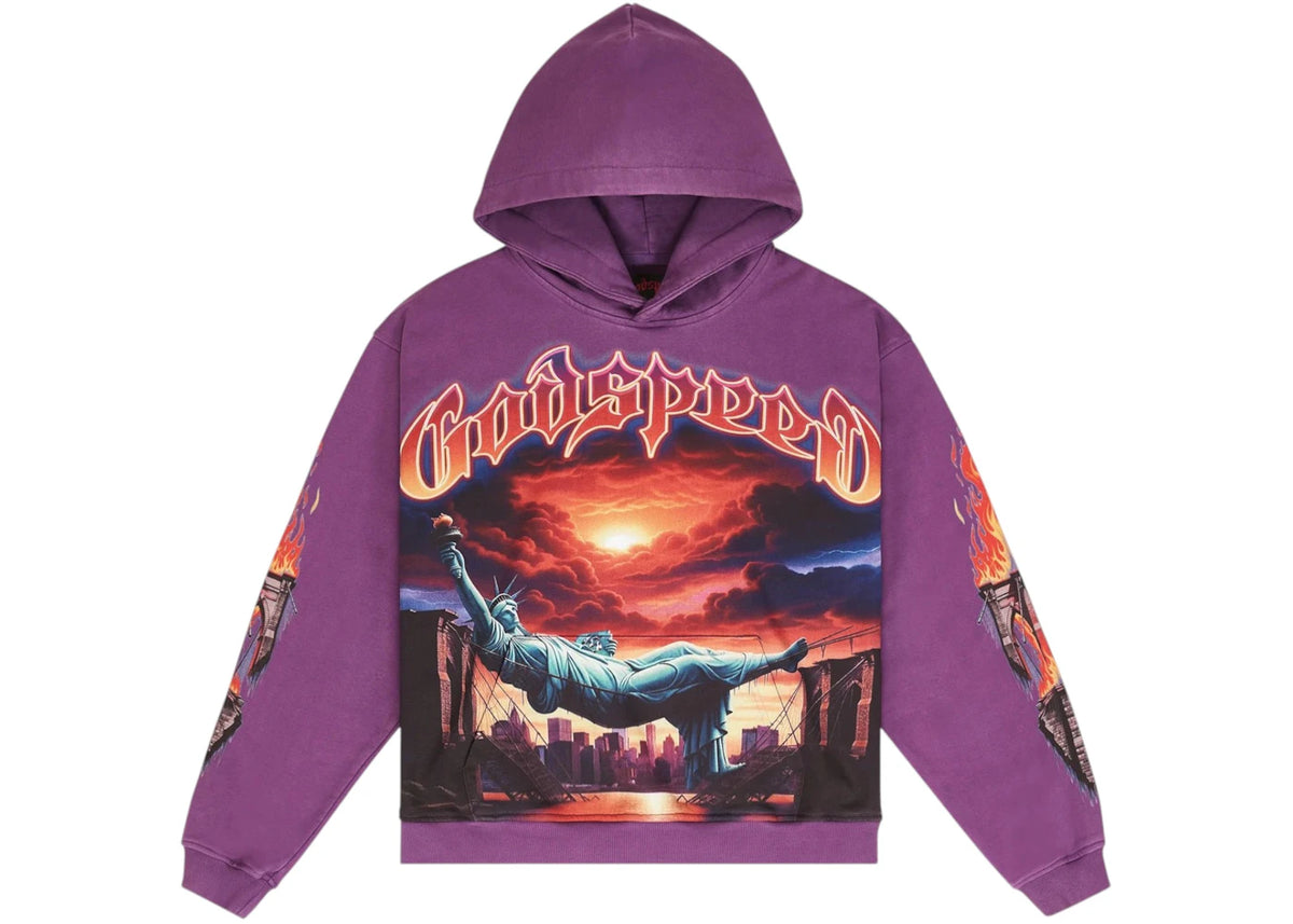 Godspeed Burnt Bridges Hoodie Grape - vue secondaire A