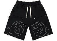 Godspeed Carpenter Distressed Shorts Black