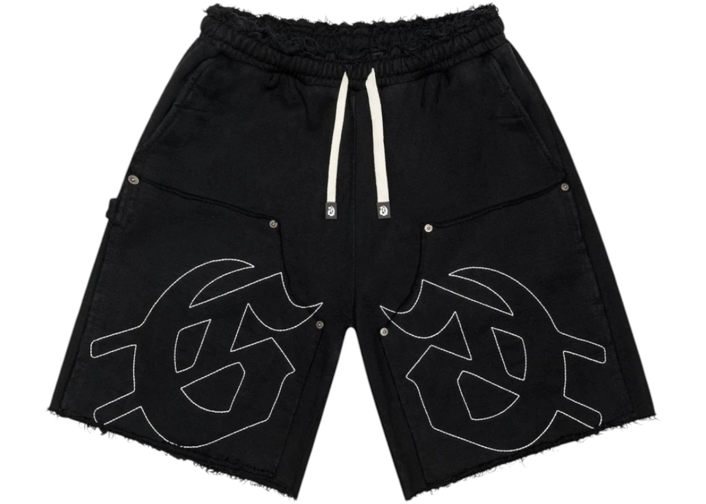 Godspeed Carpenter Distressed Shorts Black - vue secondaire A