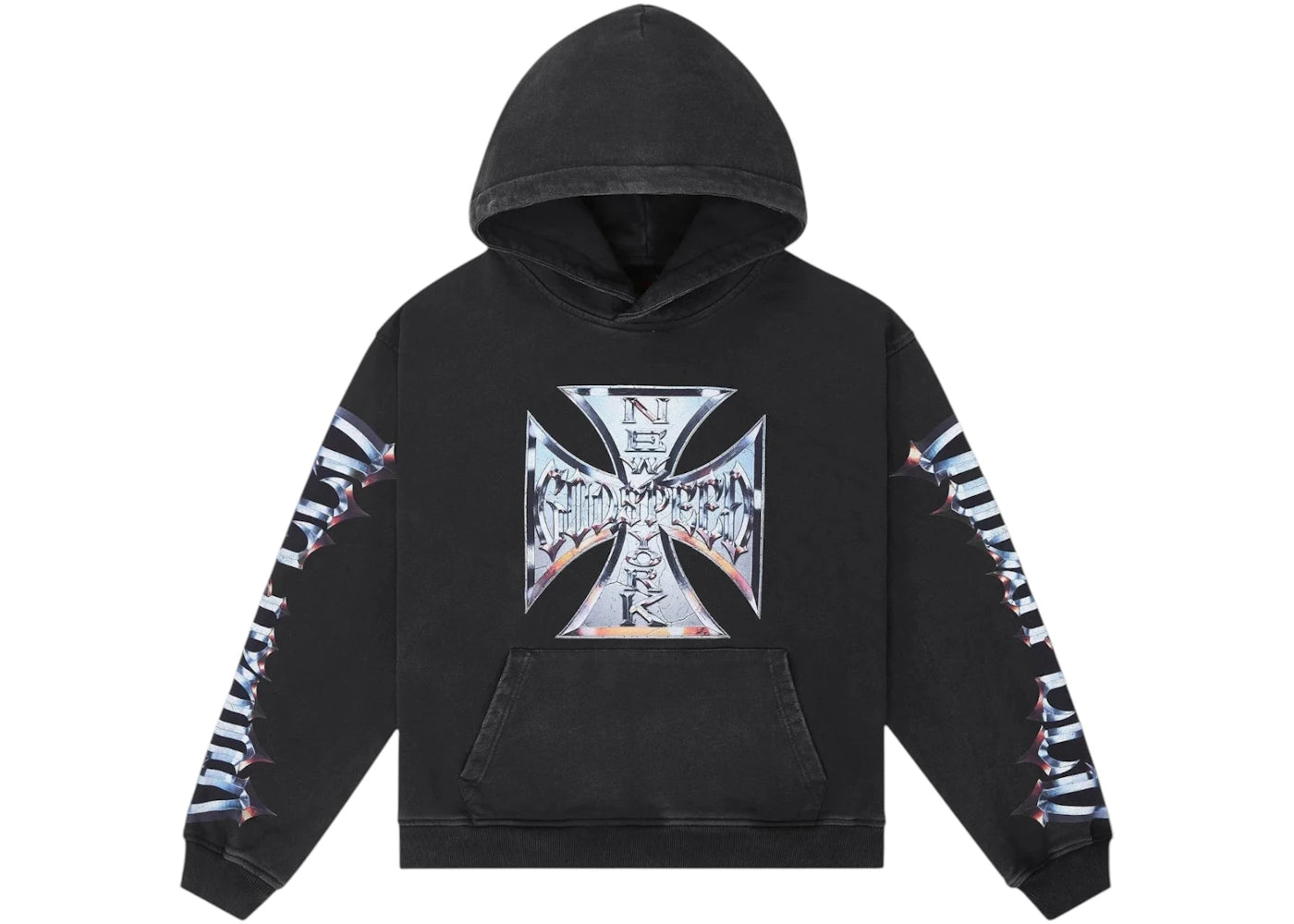 Godspeed Chrome Motto Hoodie Black Wash - vue secondaire A