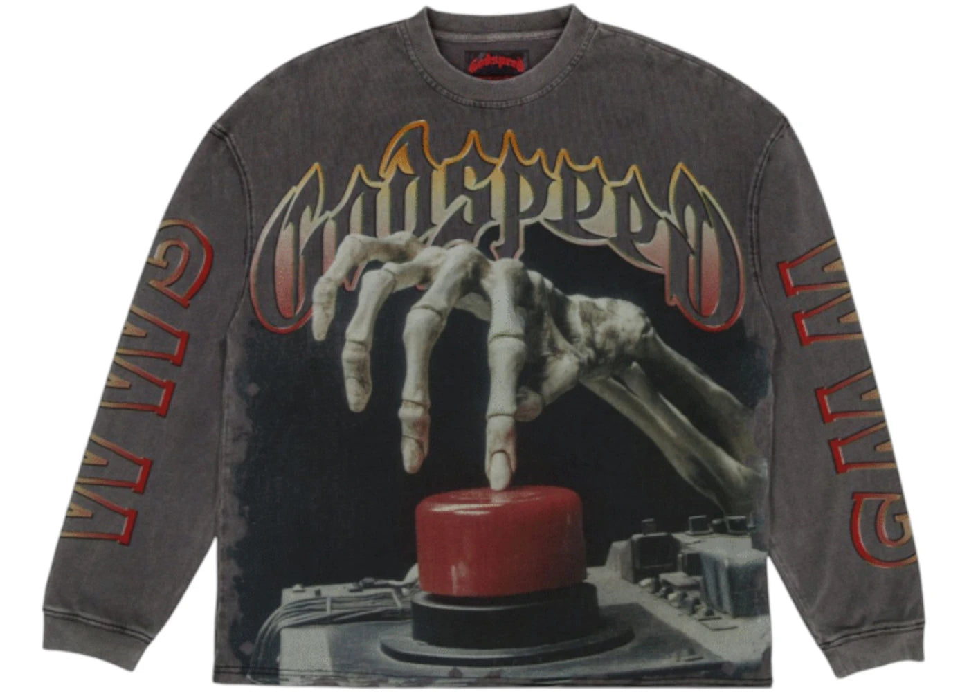 Godspeed Code Red Shirt Grey Wash - vue secondaire A
