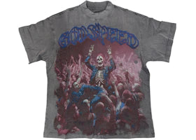 Godspeed Concert Skeleton Tee Gray Wash