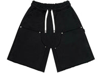 Godspeed Distressed Carpenter Shorts Flat Black