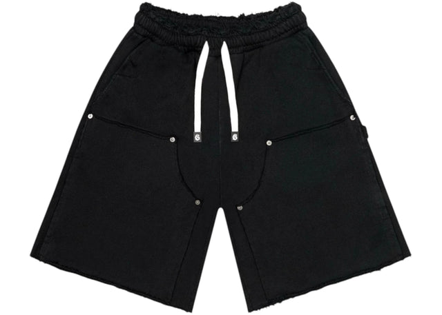 Godspeed Distressed Carpenter Shorts Flat Black