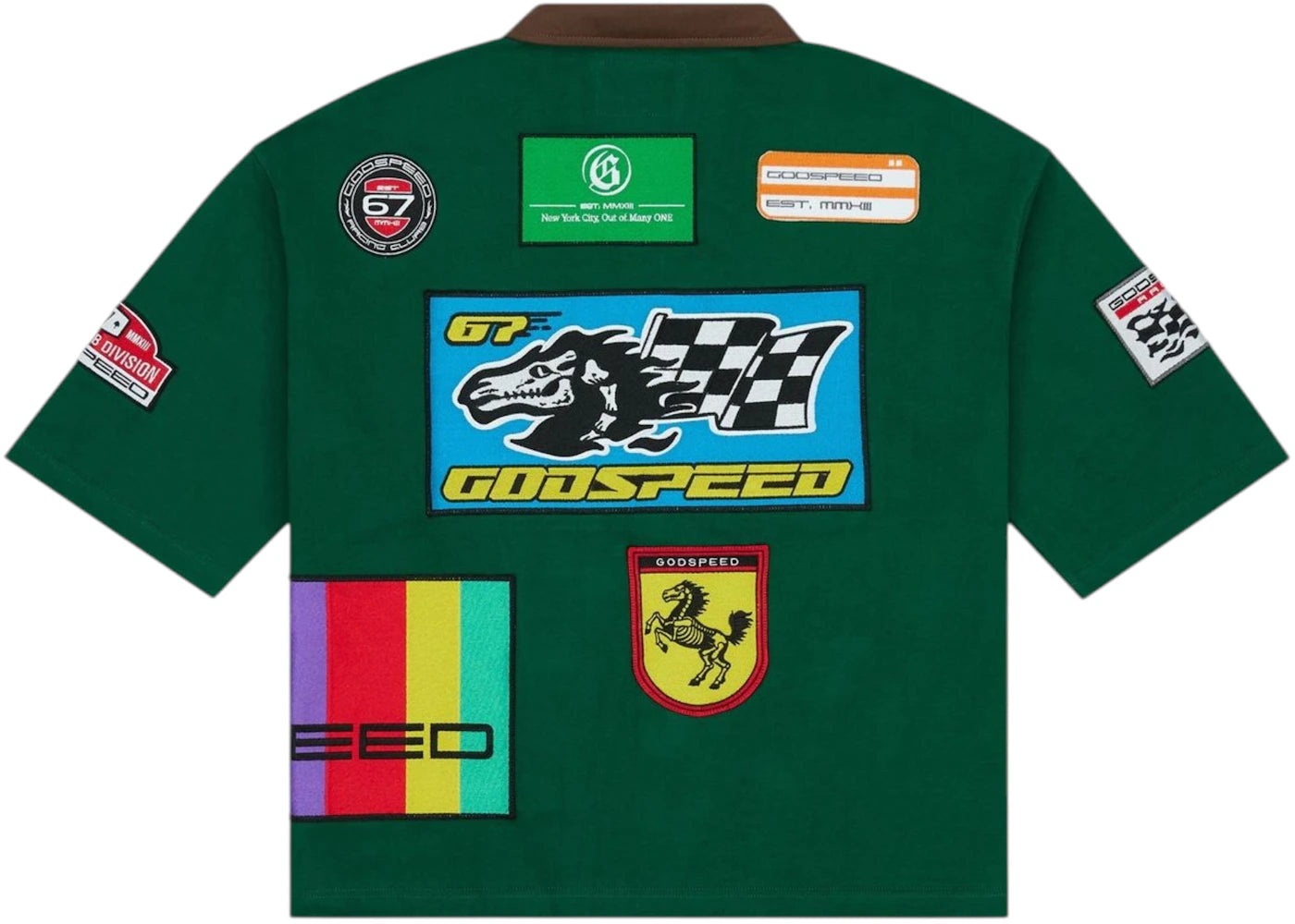 Godspeed GRC Quarter Zip Polo Green/Brown - vue secondaire B