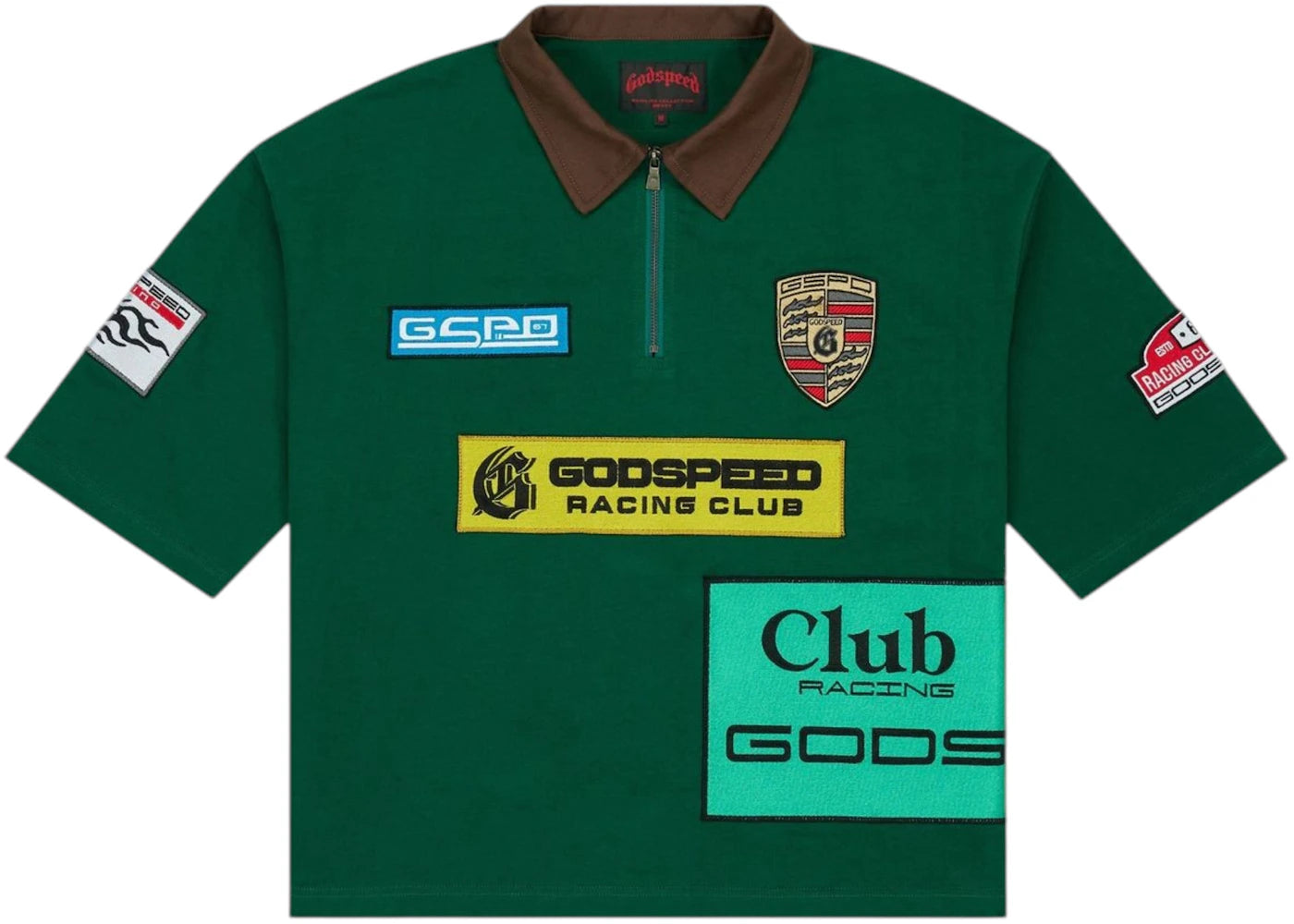 Godspeed GRC Quarter Zip Polo Green/Brown - vue secondaire A