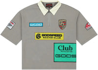 Godspeed GRC Quarter Zip Short Sleeve Polo Grey