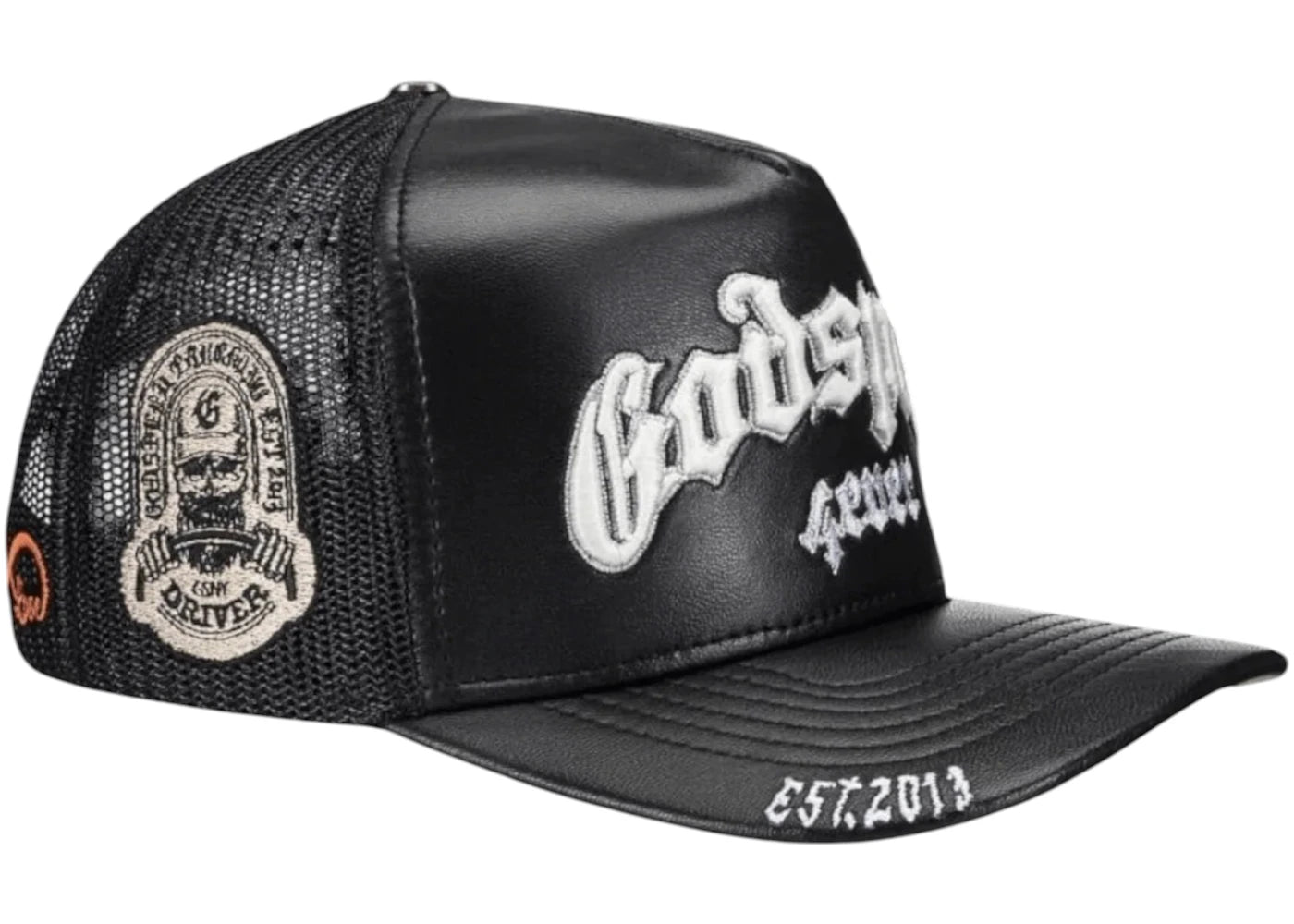 Godspeed GS Forever Premium Leather Trucker Hat Black - vue secondaire B