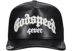 Godspeed GS Forever Premium Leather Trucker Hat Black - vue 360