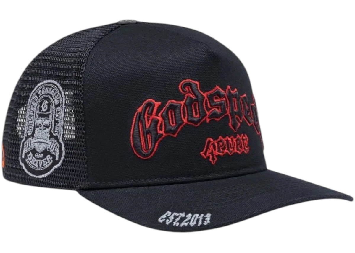 Godspeed GS Forever Trucker Hat Black/Red - vue secondaire B
