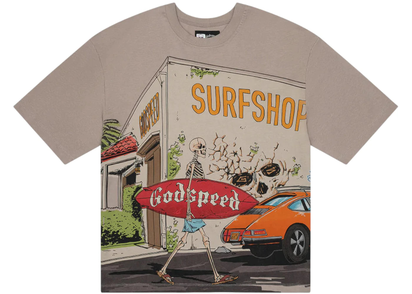 Godspeed GS Surf Shop T-shirt Stone Grey - vue 360
