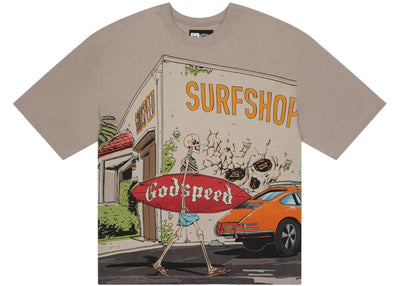 Godspeed GS Surf Shop T-shirt Stone Grey
