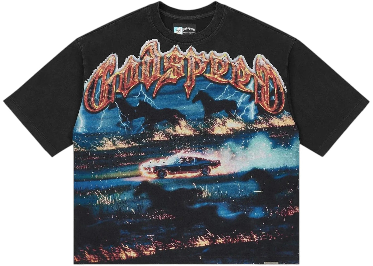Godspeed Horsepower Tee Black - vue 360