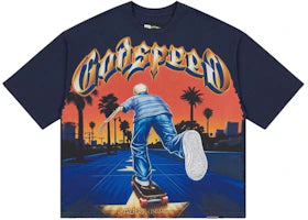 Godspeed Kick Push T-shirt Navy - vue 360