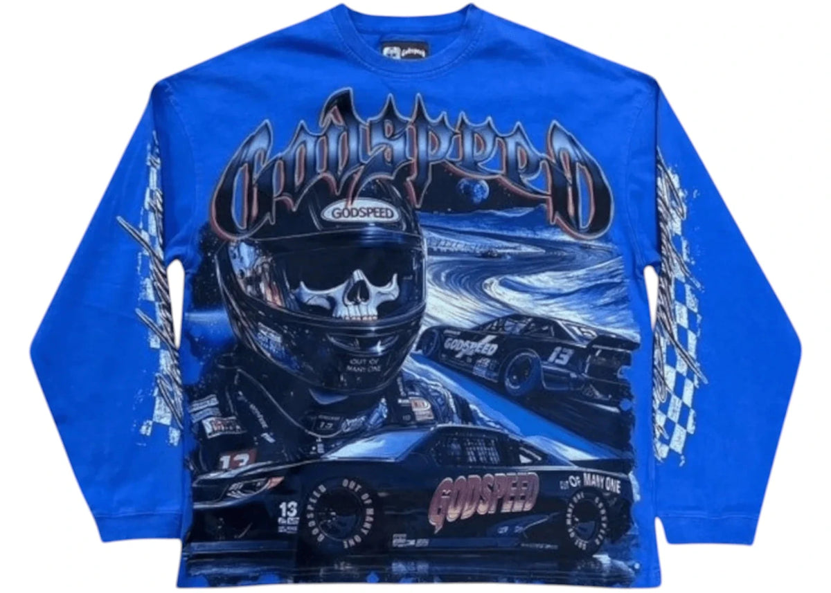 Godspeed Le Dernier L/S T-Shirt Royal - vue secondaire A