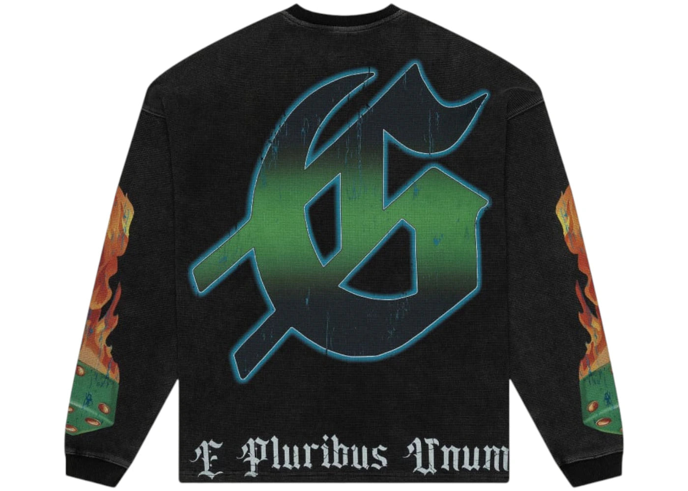 Godspeed Life's a Gamble L/S Thermal Tee Black Wash - vue secondaire B