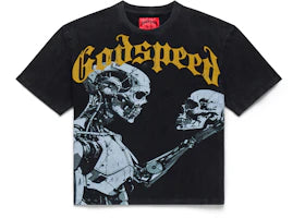 Godspeed Mankind vs AI III T-shirt Black/Yellow - vue 360