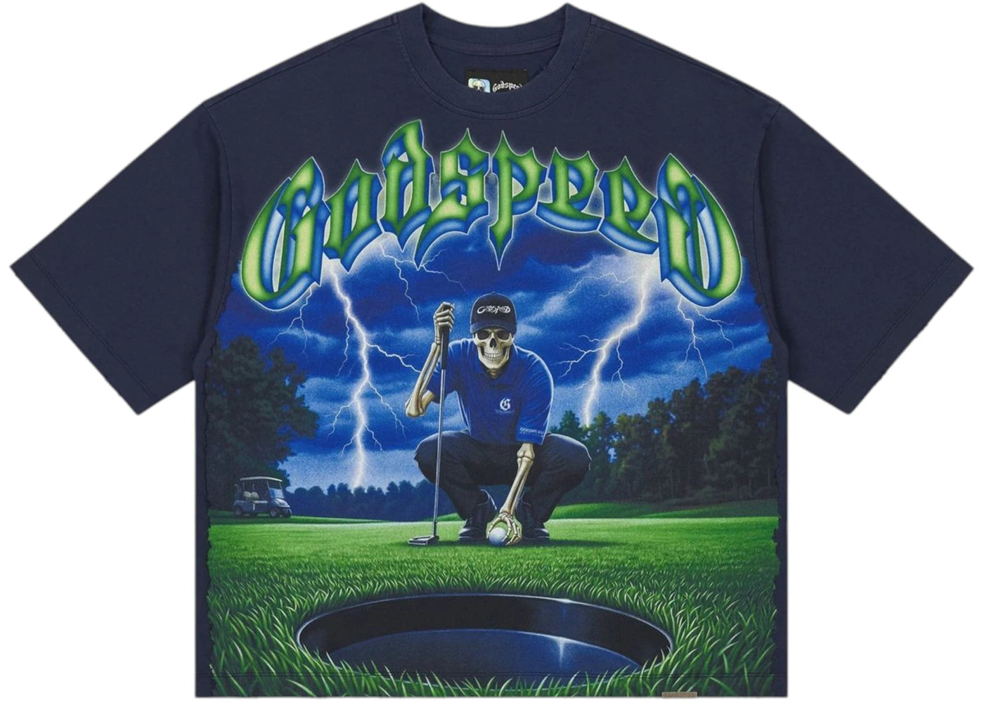 Godspeed No Mulligans T-shirt Navy - vue secondaire A