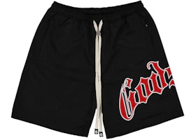 Godspeed OG Logo Nylon Shorts Bred - vue 360