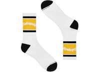 Godspeed OG Logo Striped Socks White/Yellow
