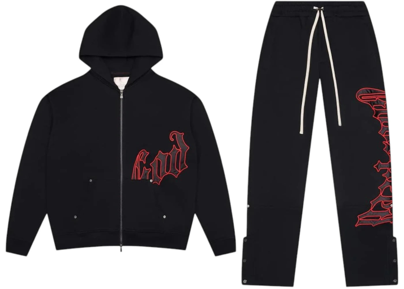 Godspeed OG Logo V2 Sweatsuit Black/Red - vue secondaire A