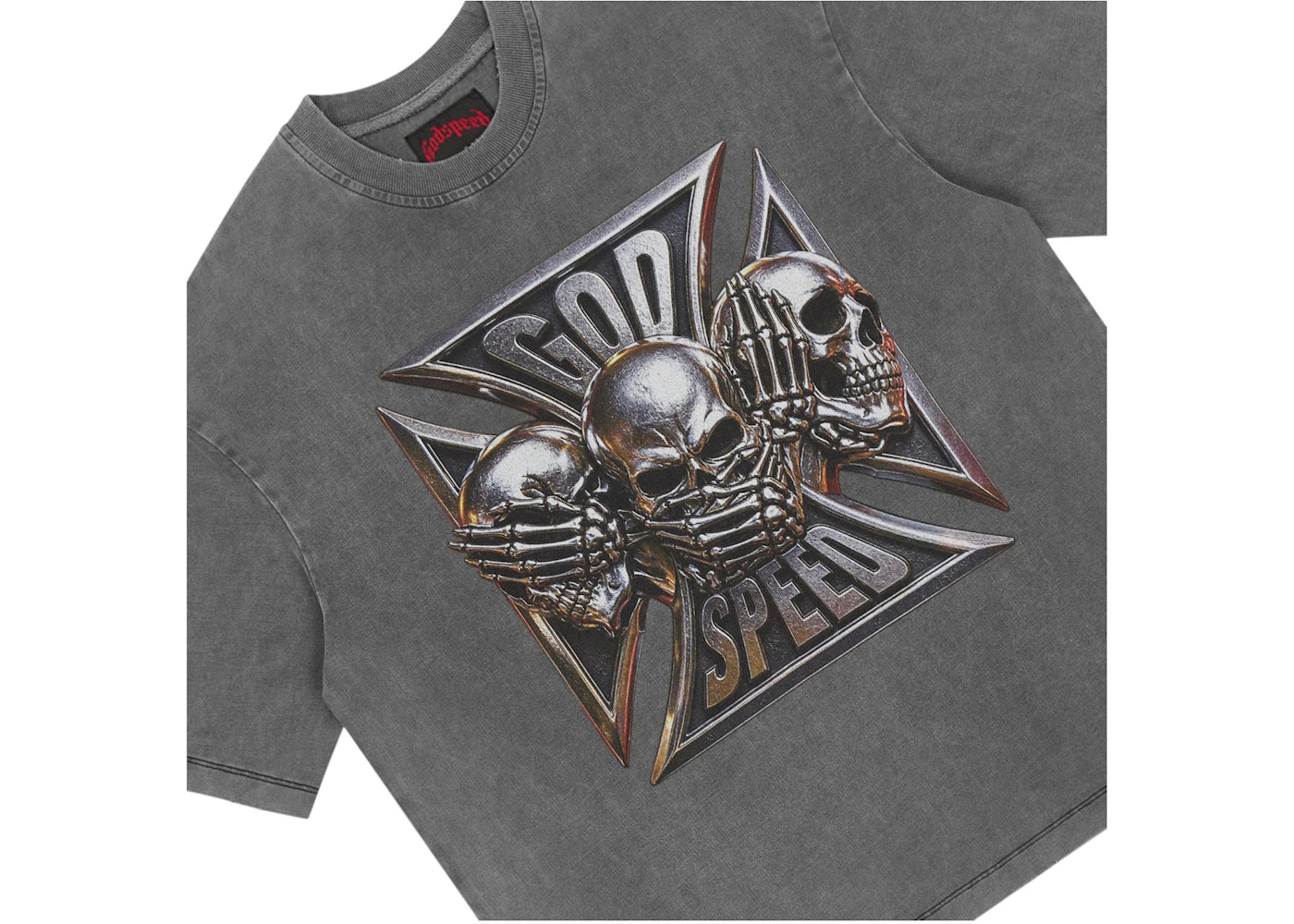 Godspeed Omerta T-shirt Grey Wash - vue secondaire B