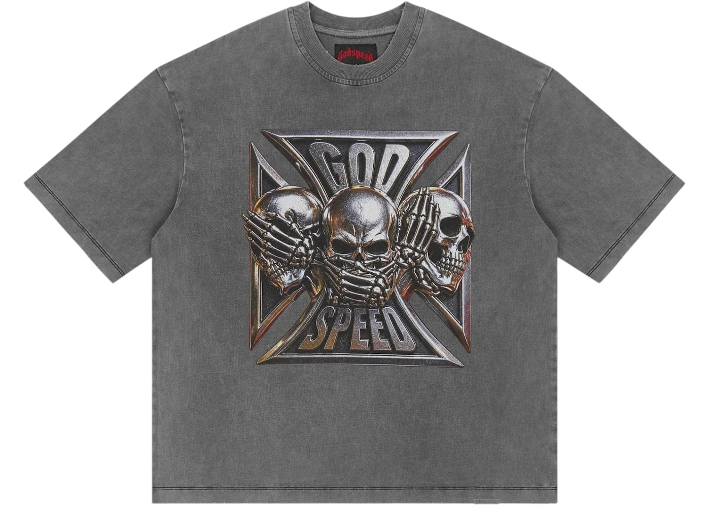 Godspeed Omerta T-shirt Grey Wash - vue secondaire A