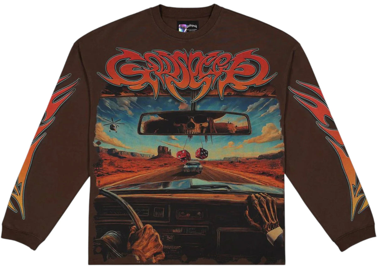 Godspeed On The Run Mocha L/S T-shirt Mocha - vue secondaire A